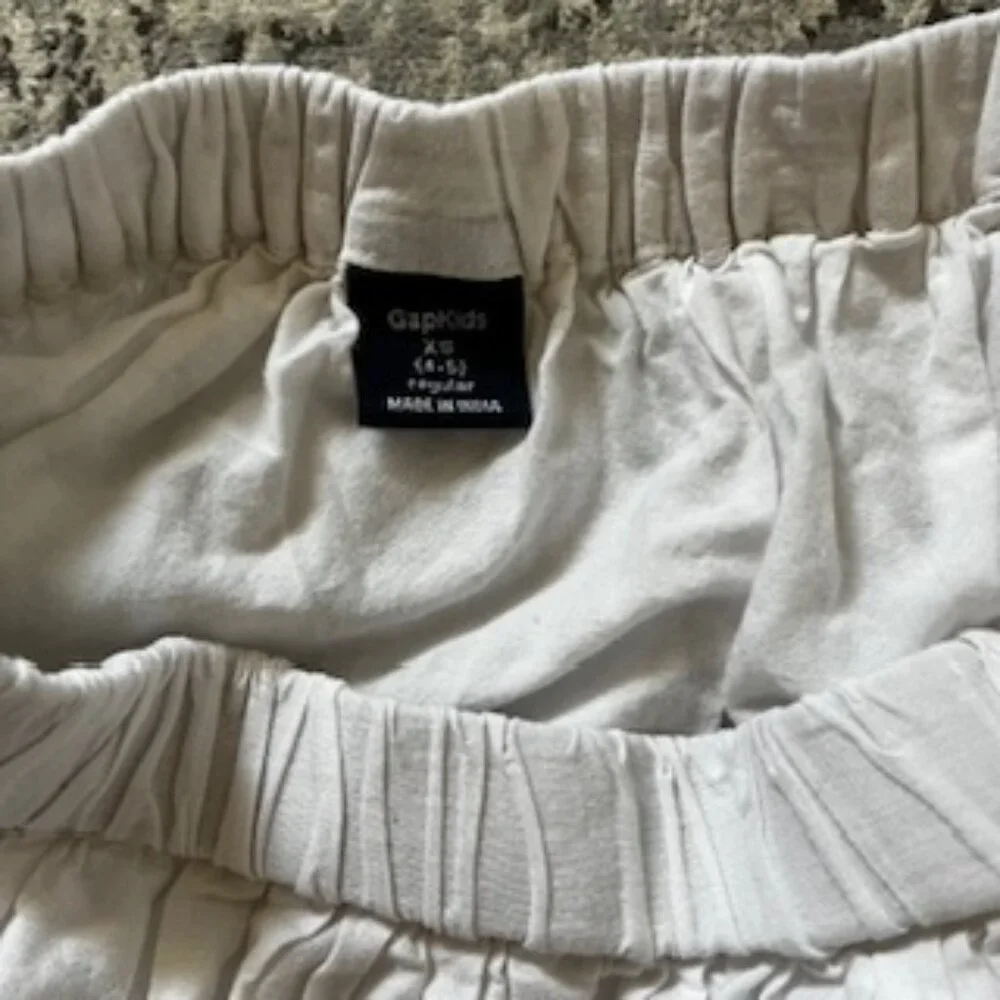 🧡3/15 Gap White Cotton Eyelet Skirt XS 4-5